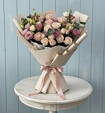 Букет цветов из:  Розы и Лизиантусы #REPLACE_PRED# Тимофеевке