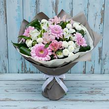 Букет цветов из:  Герберы, Альстромерии и Хризантемы #REPLACE_PRED# Тимофеевке