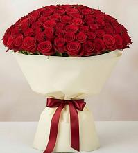 Букет 101 Красная роза Милано в Тимофеевке
