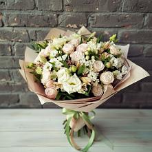 Букет цветов из:  Альстромерии, Розы и Хризантемы в Тимофеевке