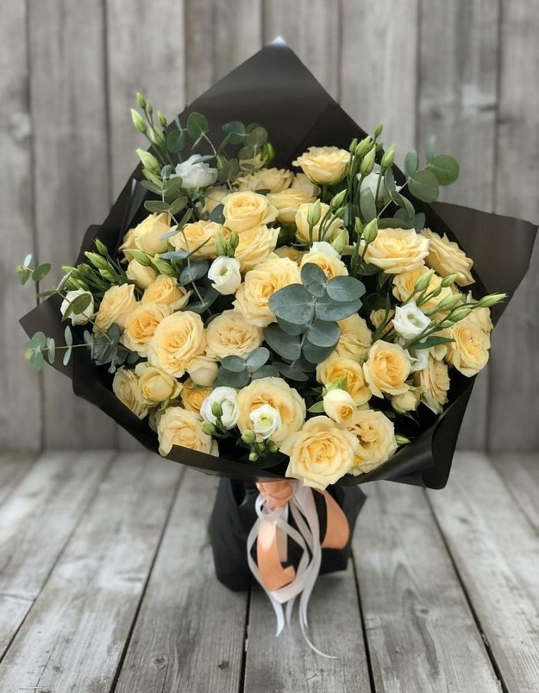 Букет цветов из: Розы и Лизиантусы в Тимофеевке