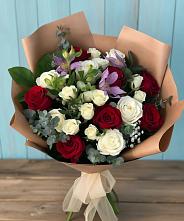 Букет цветов из:  Розы и Альстромерии в Тимофеевке