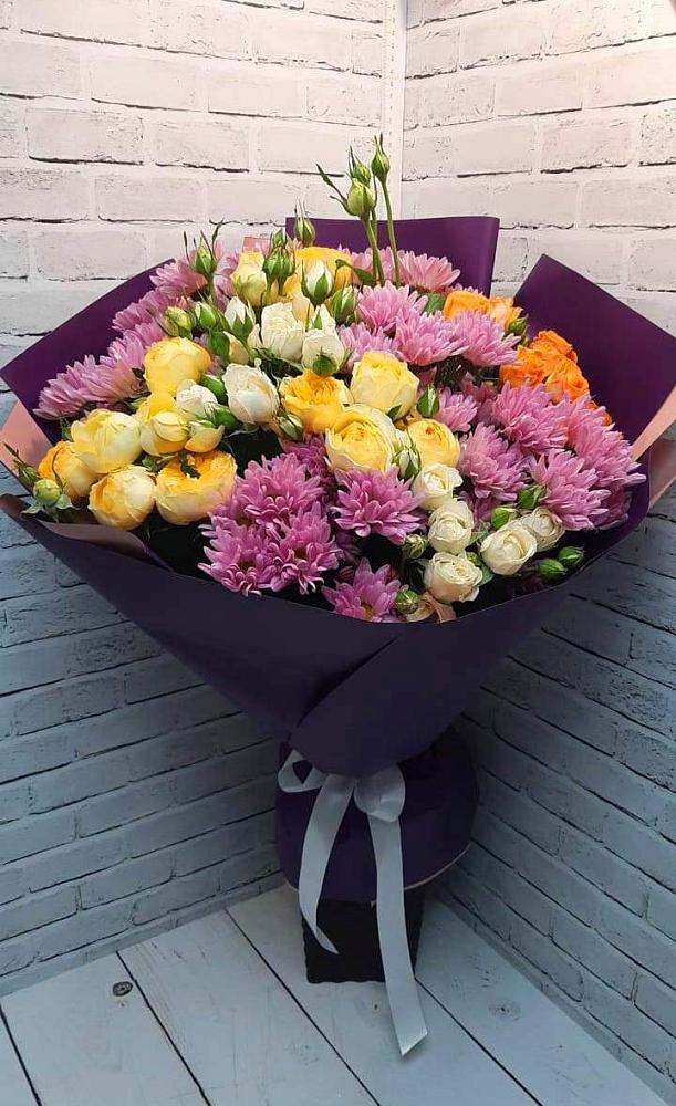 Букет цветов из: Хризантемы и Розы в Тимофеевке