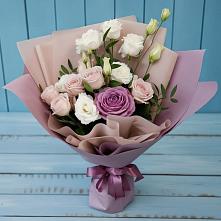 Букет цветов из:  Розы и Лизиантусы #REPLACE_PRED# Тимофеевке