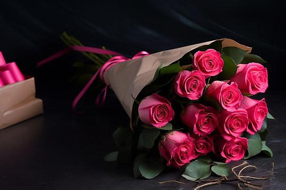 Букет 11 роз Пинк в Тимофеевке