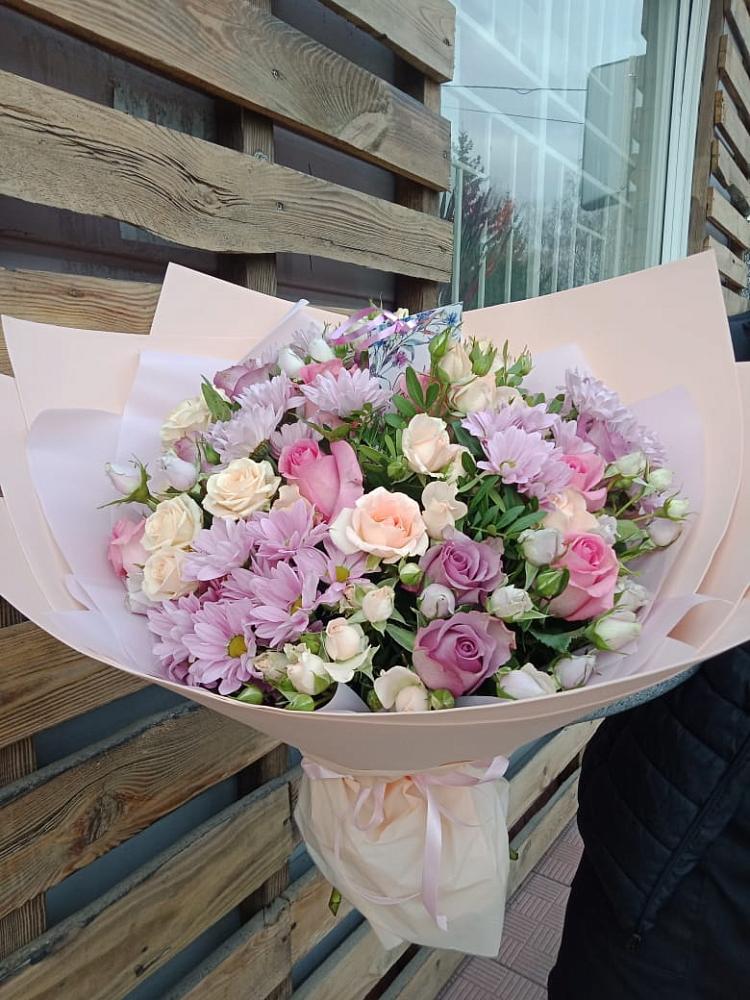 Букет цветов из: Розы и Хризантемы в Тимофеевке