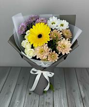 Букет цветов из:  Розы, Герберы и Хризантемы в Тимофеевке