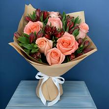 Букет цветов из:  Розы и Альстромерии в Тимофеевке
