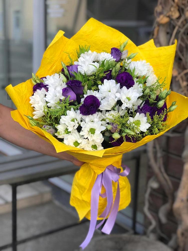 Букет цветов из: Ирисы, Хризантемы и Ромашки в Тимофеевке