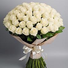 Букет 101 беля роза Белоснежка в Тимофеевке