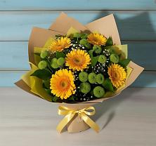 Букет цветов из:  Герберы и Хризантемы в Тимофеевке