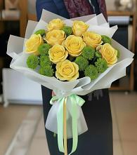 Букет цветов из:  Хризантемы и Розы в Тимофеевке