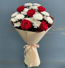 Букет цветов из:  Розы и Хризантемы в Тимофеевке