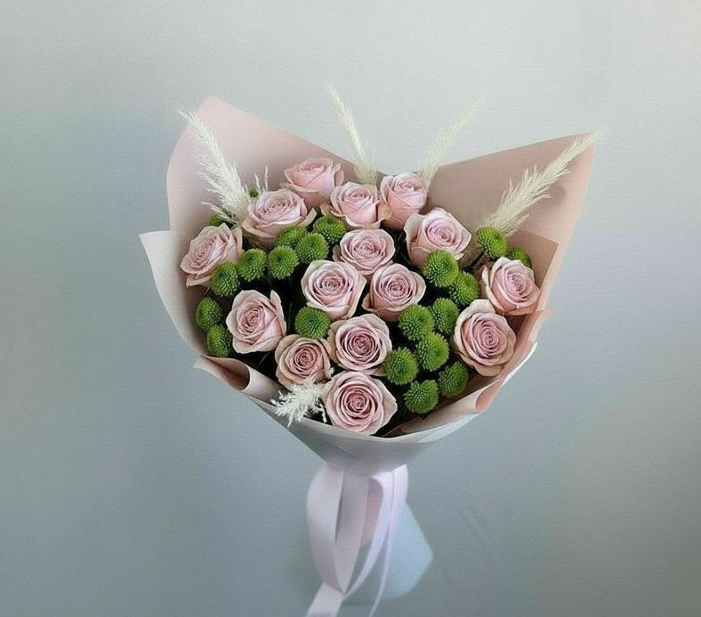 Букет цветов из: Розы и Хризантемы в Тимофеевке