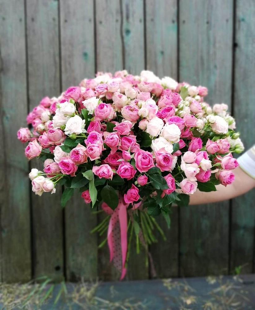 Букет Розовые кустовые розы Натали и Лав Лидия в Тимофеевке