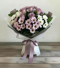 Букет цветов из:  Хризантемы и Розы #REPLACE_PRED# Тимофеевке