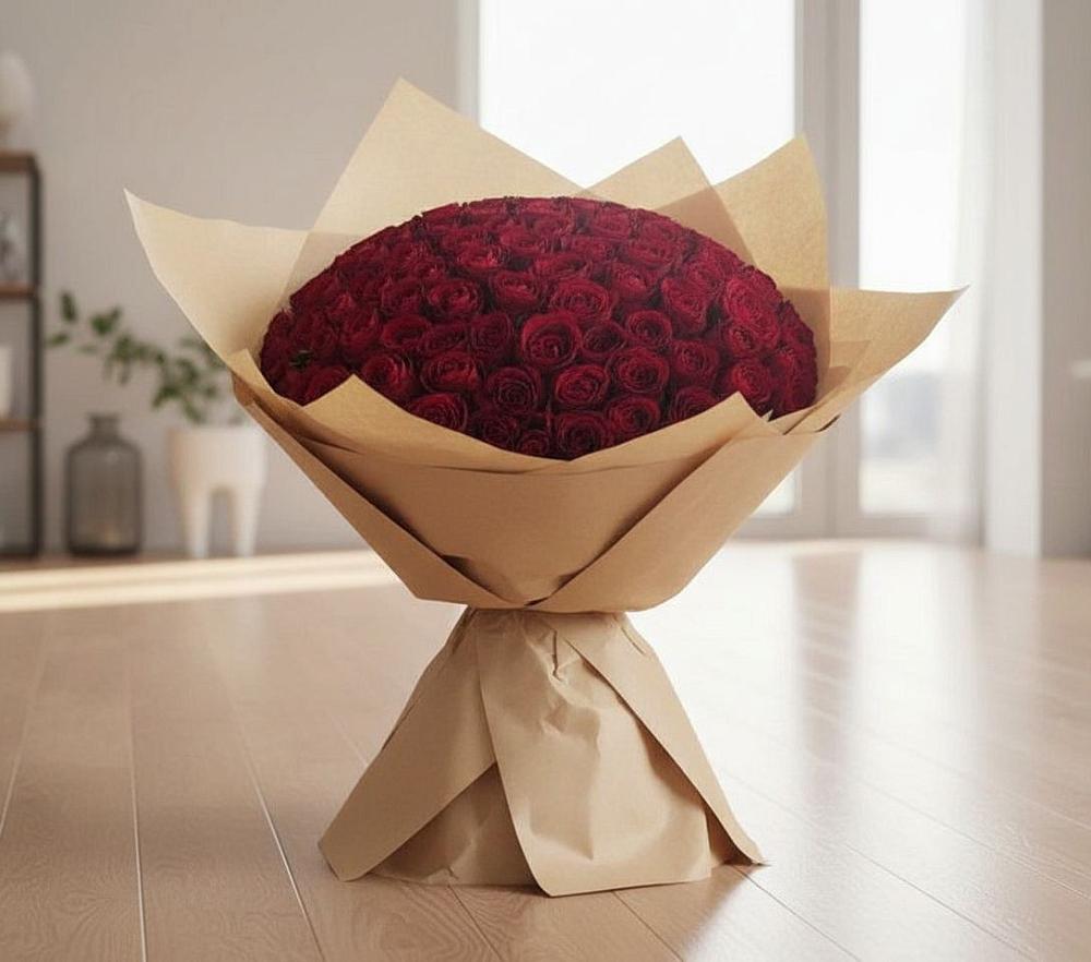 Букет 101 Красная роза в Тимофеевке
