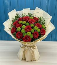 Букет цветов из:  Розы и Хризантемы в Тимофеевке