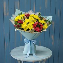 Букет цветов из:  Альстромерии и Хризантемы в Тимофеевке