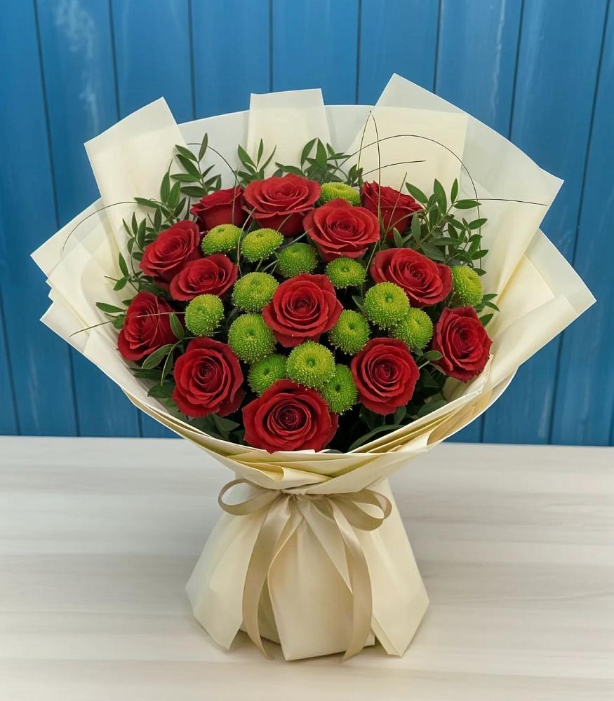 Букет цветов из: Розы и Хризантемы в Тимофеевке