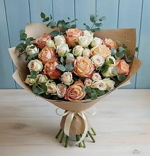 Букет цветов из:  Альстромерии и Розы в Тимофеевке